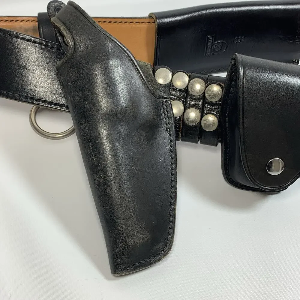 Triple K Mixson 71 Leather Duty Belt Size 36 Black w/ Accessories